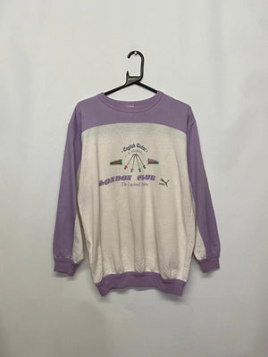 Vintage Puma “London Club” Purple & White Sweatshirt