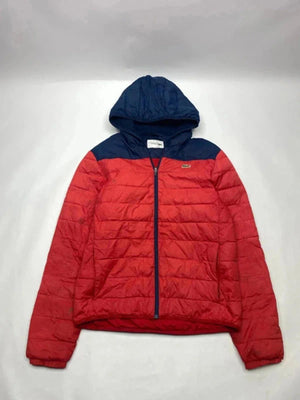 Lacoste Sport Red & Navy Hooded Puffer Jacket – Size S/M (FR 48)