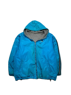 Vintage 90s Blue-Grey Adidas Reverse Jacket Men's XL
