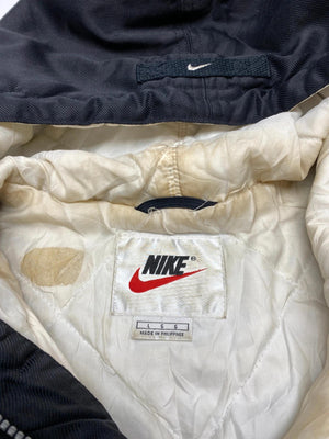 Vintage Nike Black & Beige Longline Hooded Jacket
