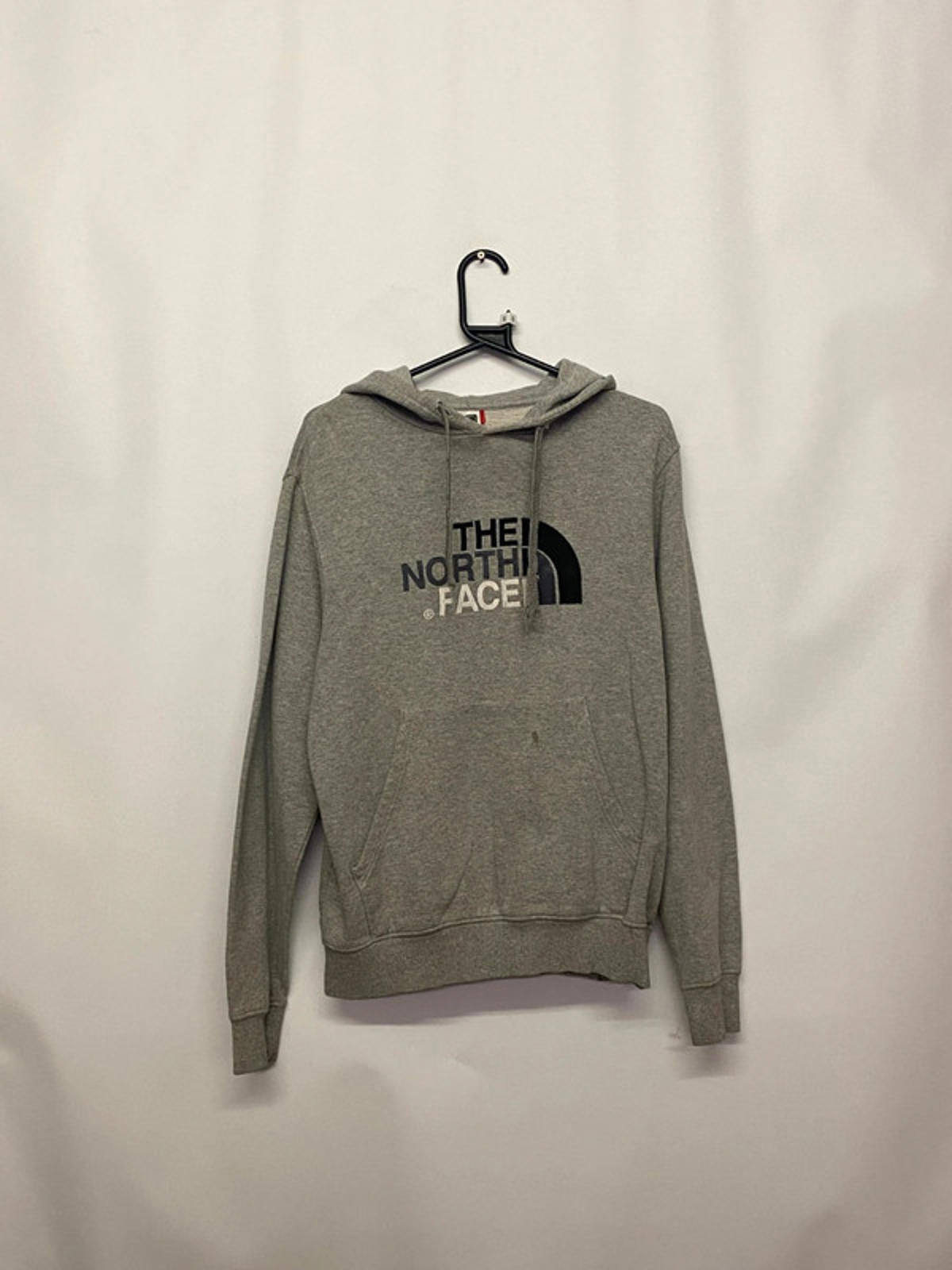 The North Face Grey Pullover Hoodie with Black Logo Size S
