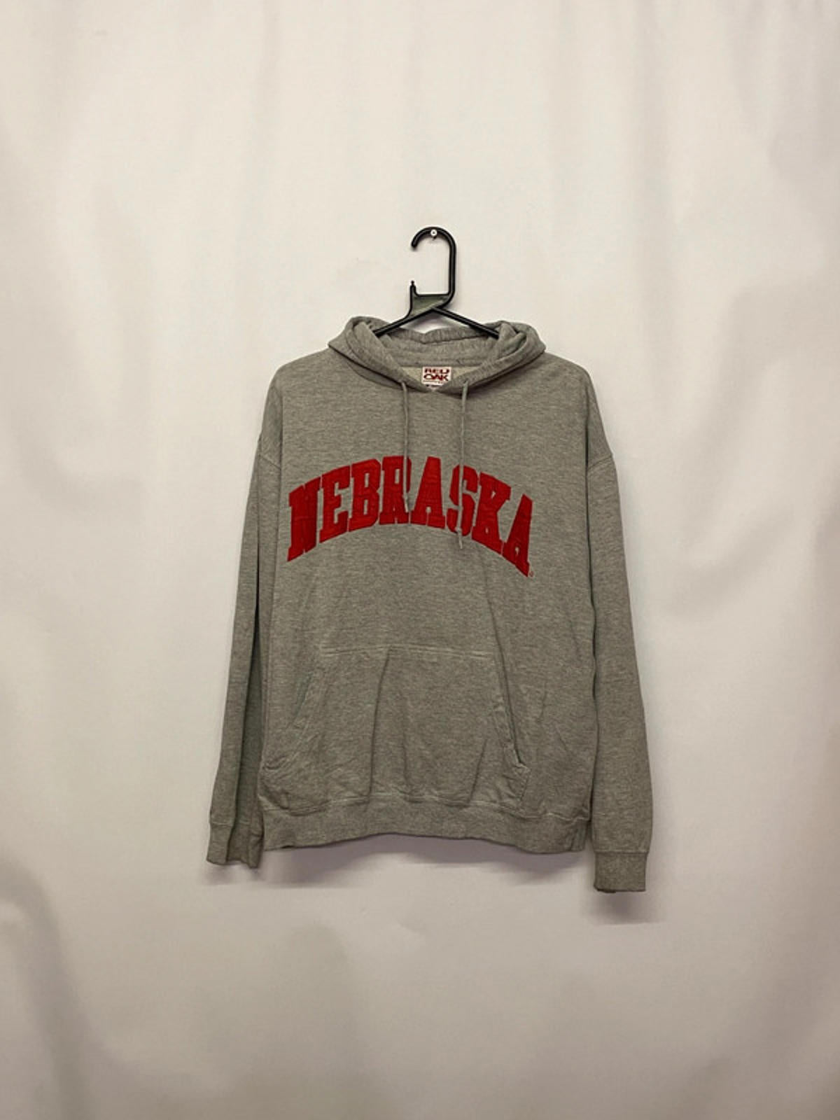 Vintage Red Oak “Nebraska” Grey Hoodie Size L