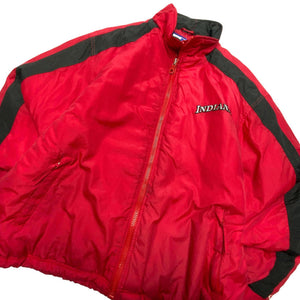 Black and Red Logo Athletics Windbreaker Men's Large