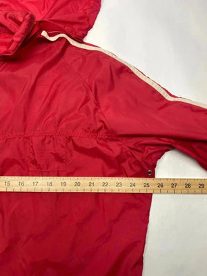 Adidas Vintage Red Hooded Windbreaker Jacket