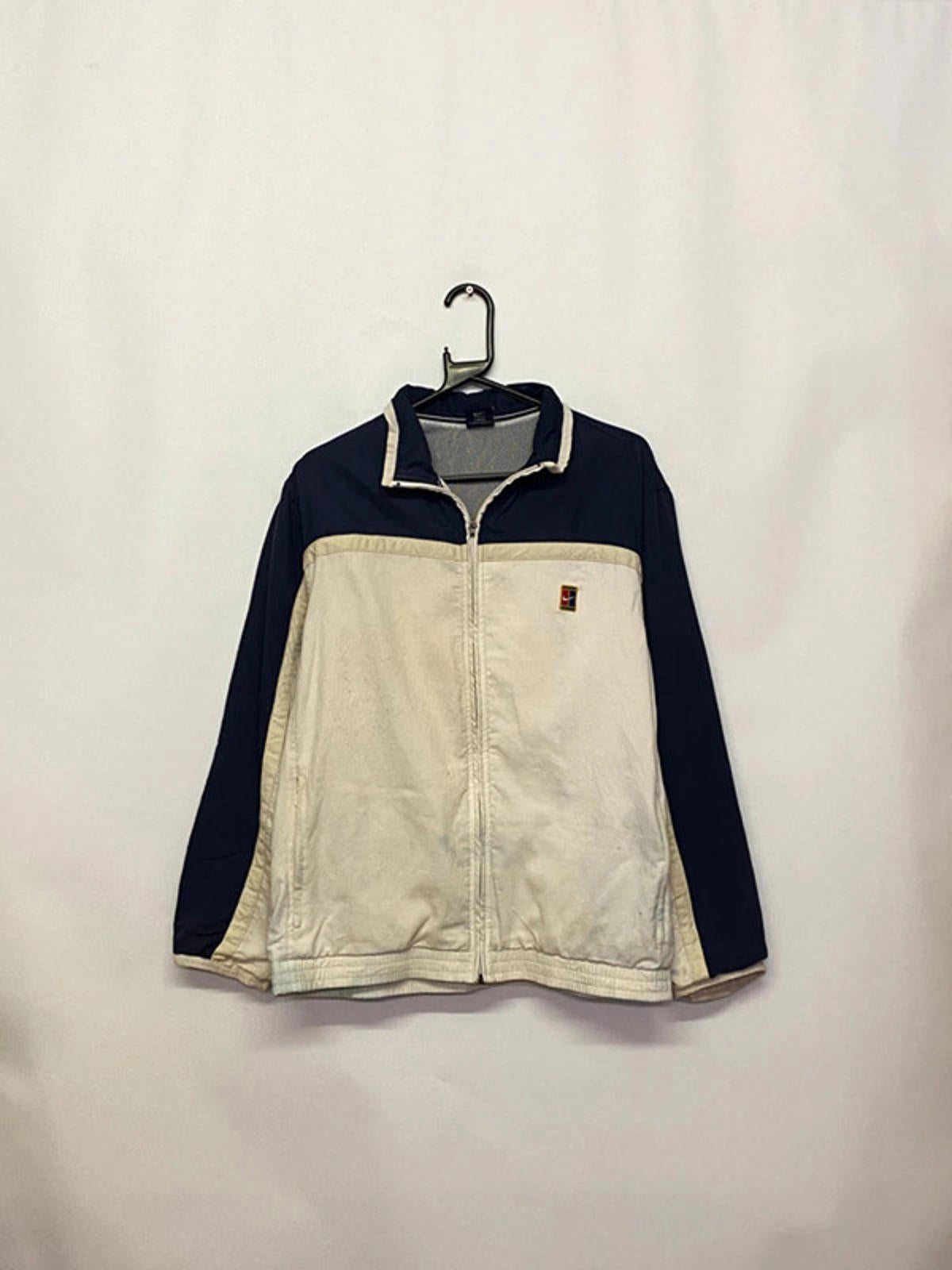 Vintage Nike Track Jacket – Navy & Cream Colorblock
