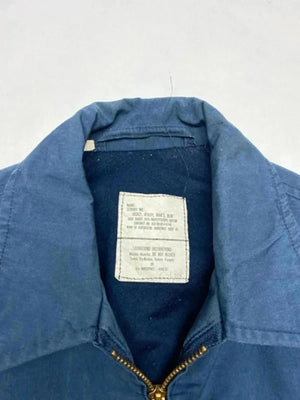 Vintage Blue Utility Workwear Jacket Zip Up