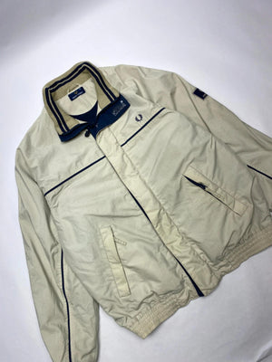 Fred Perry Men's Utility Jacket Cream with Navy Trim