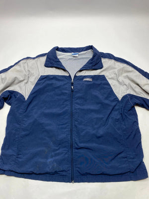 Vintage Reebok Navy & Grey Full-Zip Windbreaker Jacket