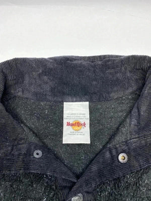 Hard Rock Cafe Sherpa Fleece Pullover – Black – XL – Vintage