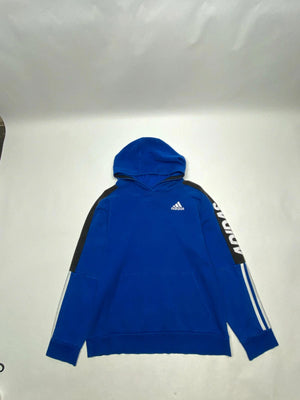 Adidas Blue Hoodie Youth XL (Fits Men’s S/M) 3 Stripe Sweatshirt