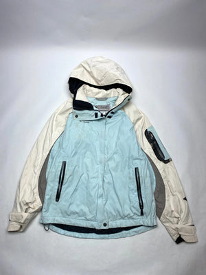Columbia Titanium Light Blue & Cream Hooded Ski Jacket (Women’s S)