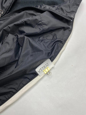 Nike Men's Black Windbreaker Jacket with White Stripe Detail