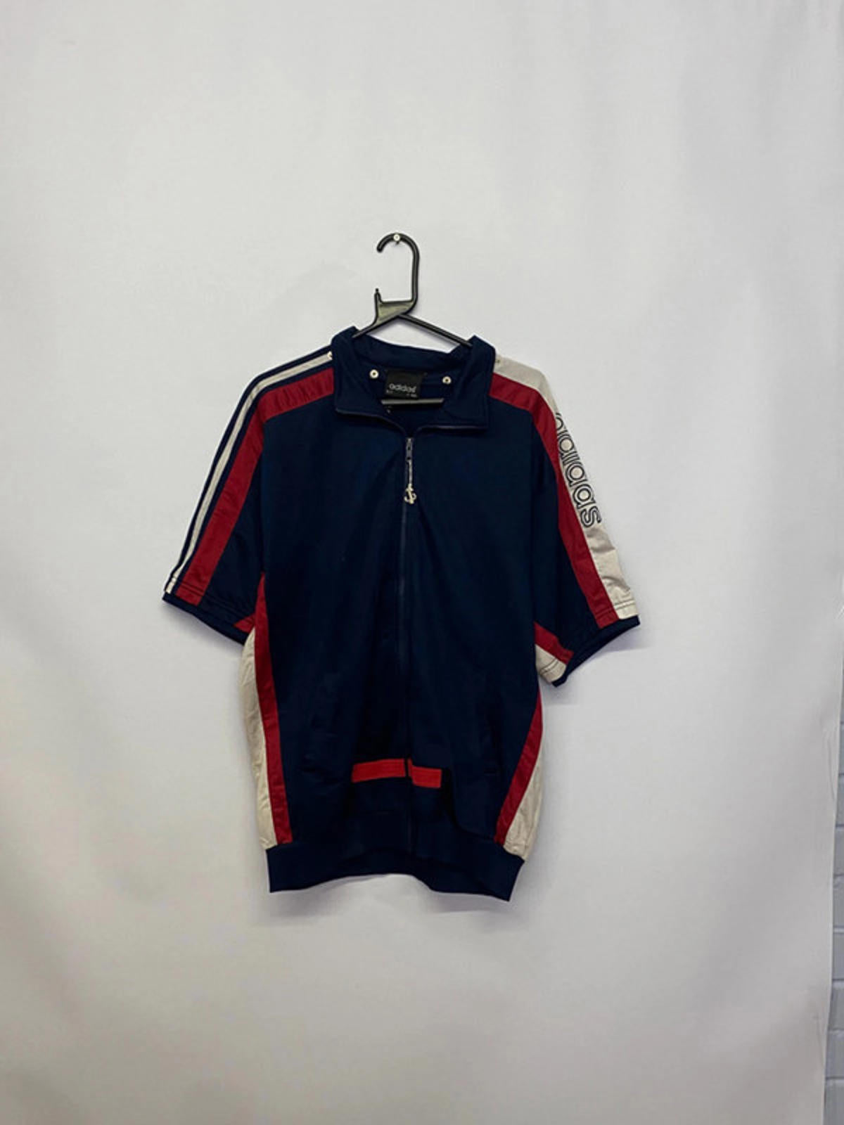 Vintage Adidas Short Sleeve Track Jacket – Navy/Red
