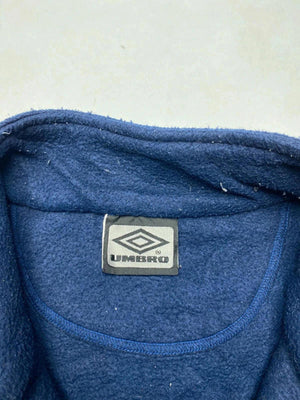 Umbro Men's Navy Blue Fleece Jacket with Half-Zip