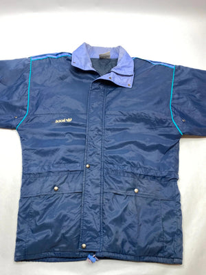 Vintage Adidas 80s/90s Navy & Light Blue Windbreaker Jacket (