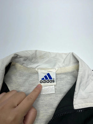Adidas Vintage Black & White 3-Stripes Windbreaker Jacket (Men’s L)