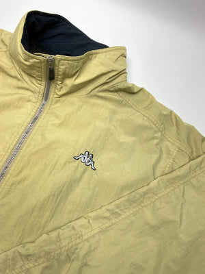 Vintage Kappa Beige Full-Zip Windbreaker Jacket