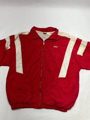 ASICS Vintage Red & White Windbreaker Jacket (Men’s L)