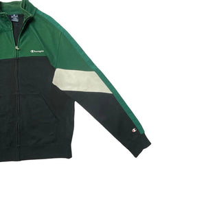 Green and Black Champion Track Jacket Women's Large