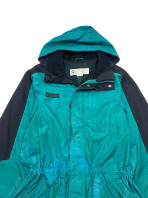 Turquoise and Black Columbia Raincoat Men's Medium