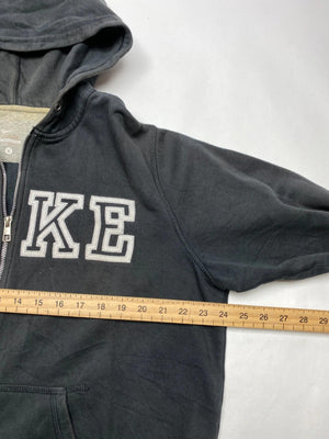 Nike Black Full-Zip Hoodie with Big Letter Logo