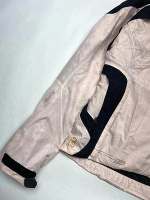 Women's Utility Jacket with Hood - Light Pink and Black