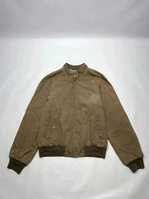 Vintage Lacoste Brown Bomber Jacket | Quilted Lining | Harrington Style