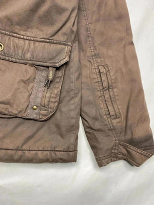 Umbro Brown Hooded Utility Field Jacket – Size L