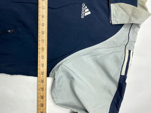 Adidas vintage navy & grey full-zip track jacket – Men’s XL