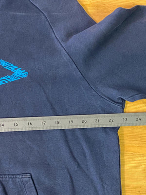 Umbro Tailored Navy Hoodie with Blue Logo Size L