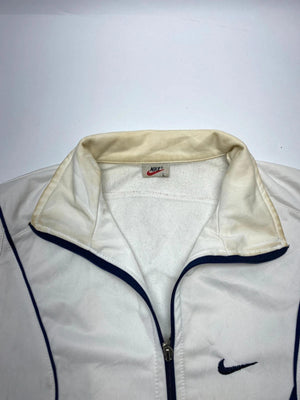 Vintage Nike White Zip-Up Jacket – L – Swoosh Logo