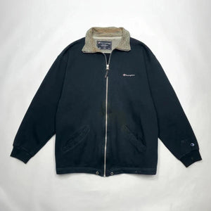 Champion USA Full Zip Sweatshirt – Vintage 90s – Black/Grey – Size S  📏 Size