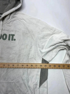Nike Just Do It Pullover Hoodie White Grey – Size L