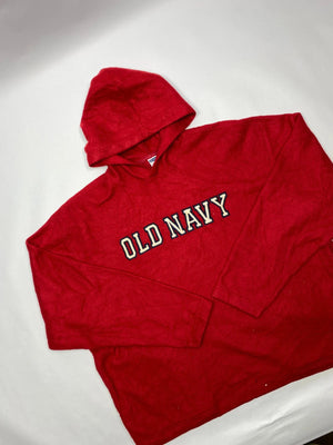 Old Navy Red Fleece Logo Hoodie (Men’s XL)