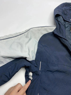 Umbro Men's Navy and Grey Hooded Windbreaker Jacket