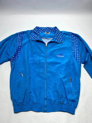 Vintage Adidas Blue Track Jacket – Size 15 – Retro 80s/90s Style