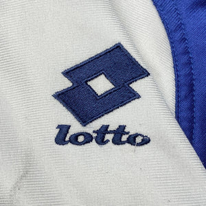 Vintage 90s Navy and White Lotto Track Jacket Men's XXL