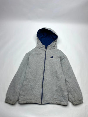 Vintage Adidas Blue Hooded Windbreaker Jacket