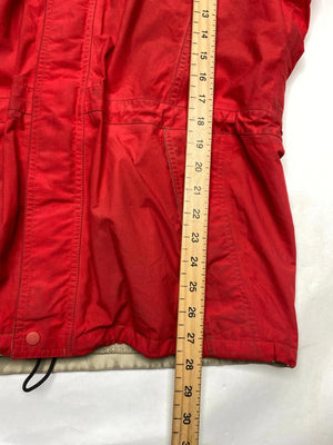 Patagonia Red & Beige Hooded Rain Jacket