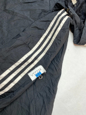 Adidas Black 3-Stripes Hooded Windbreaker Jacket