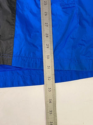 Adidas Black & Blue 3-Stripes Full-Zip Windbreaker Jacket