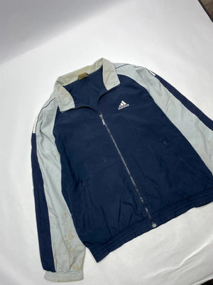 Adidas vintage navy & grey full-zip track jacket – Men’s XL