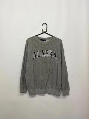 Alaska Graphic Sweatshirt – Grey, Size M