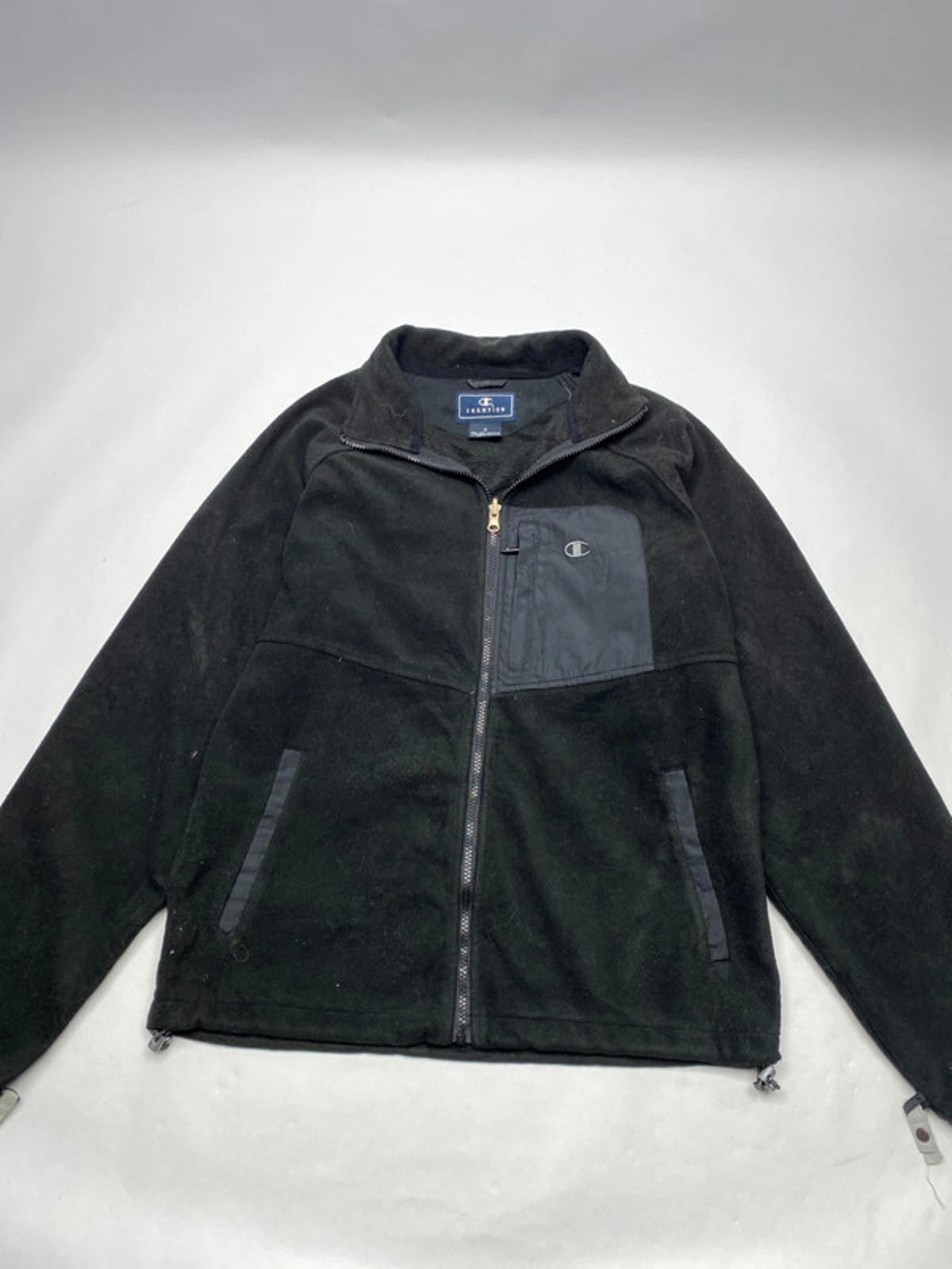 Champion Men's Black Fleece Jacket with Zip Pockets