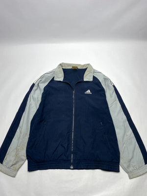 Adidas vintage navy & grey full-zip track jacket – Men’s XL