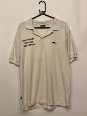 Vintage Umbro “Nicholson’s Guide Official Pub Inspection Team Polo Shirt