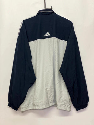 Vintage Adidas Navy & Grey 3-Stripes Track Jacket