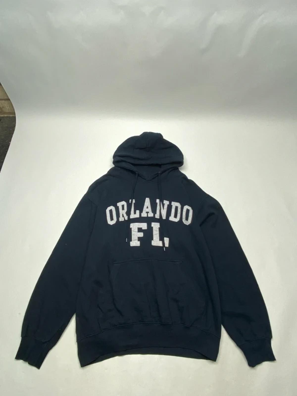 Orlando FL Hoodie Navy Blue Pullover Sweatshirt Size L