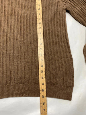 Nautica Brown Ribbed Knit Jumper (Men’s L)