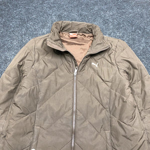 Brown Puma Quilted Jacket Women's Large